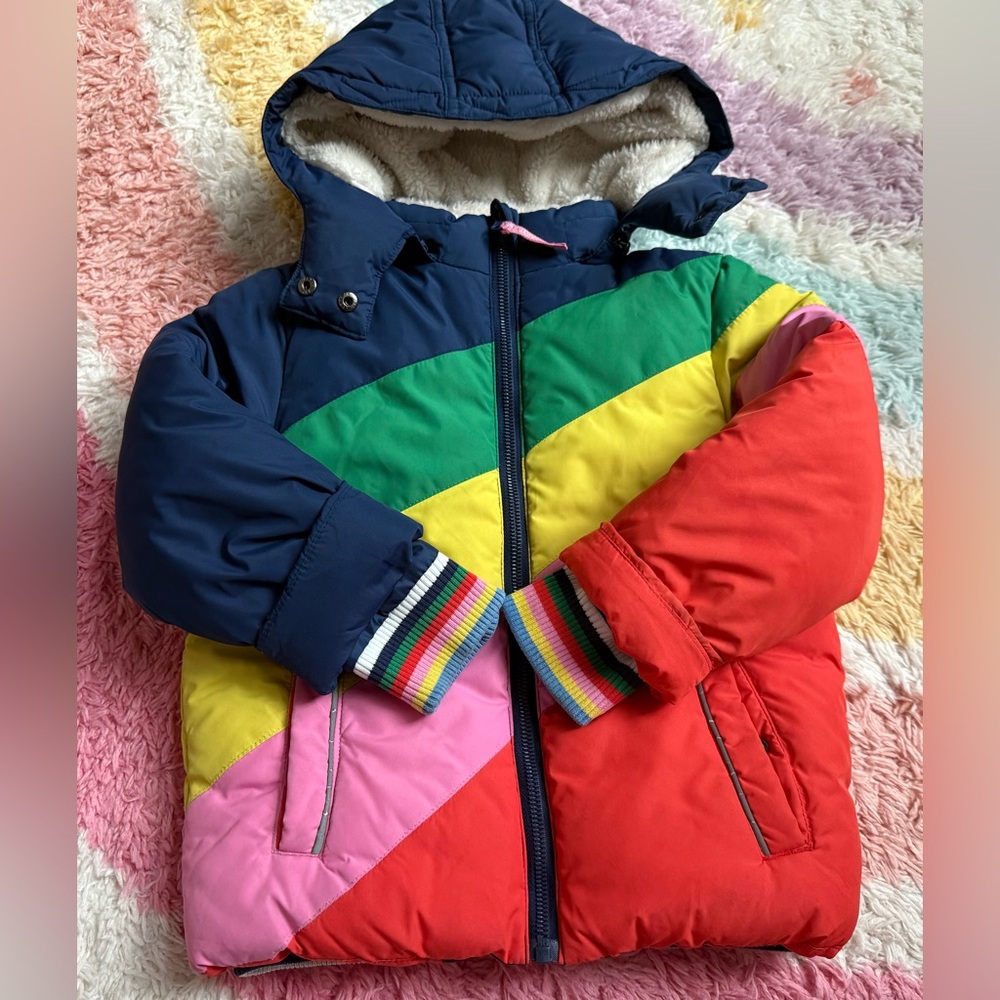 Mini Boden Colorful Kids Puffer Jacket